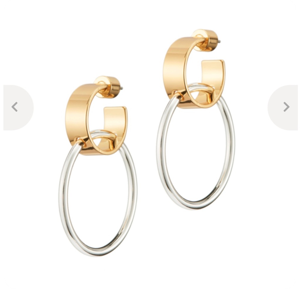 Jenny Bird two tone Imogen hoops (gold and silver)